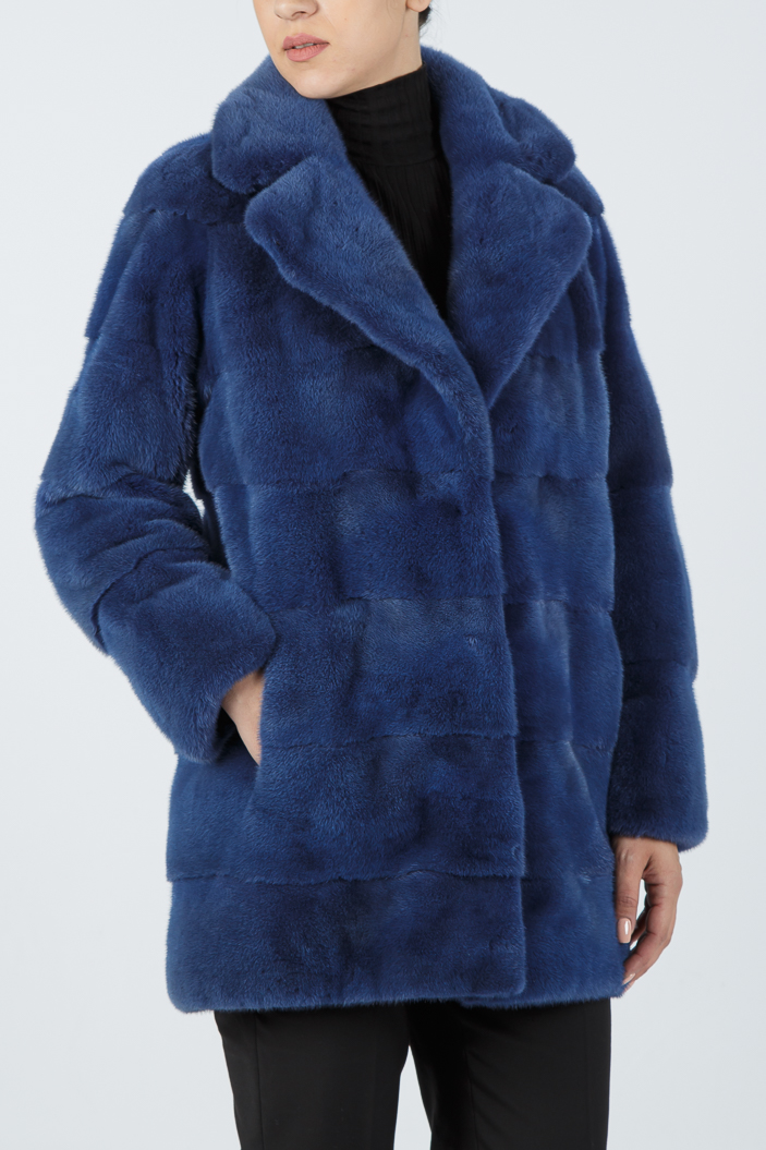 IT-9051/A - Majocica mink fur jacket with english collar