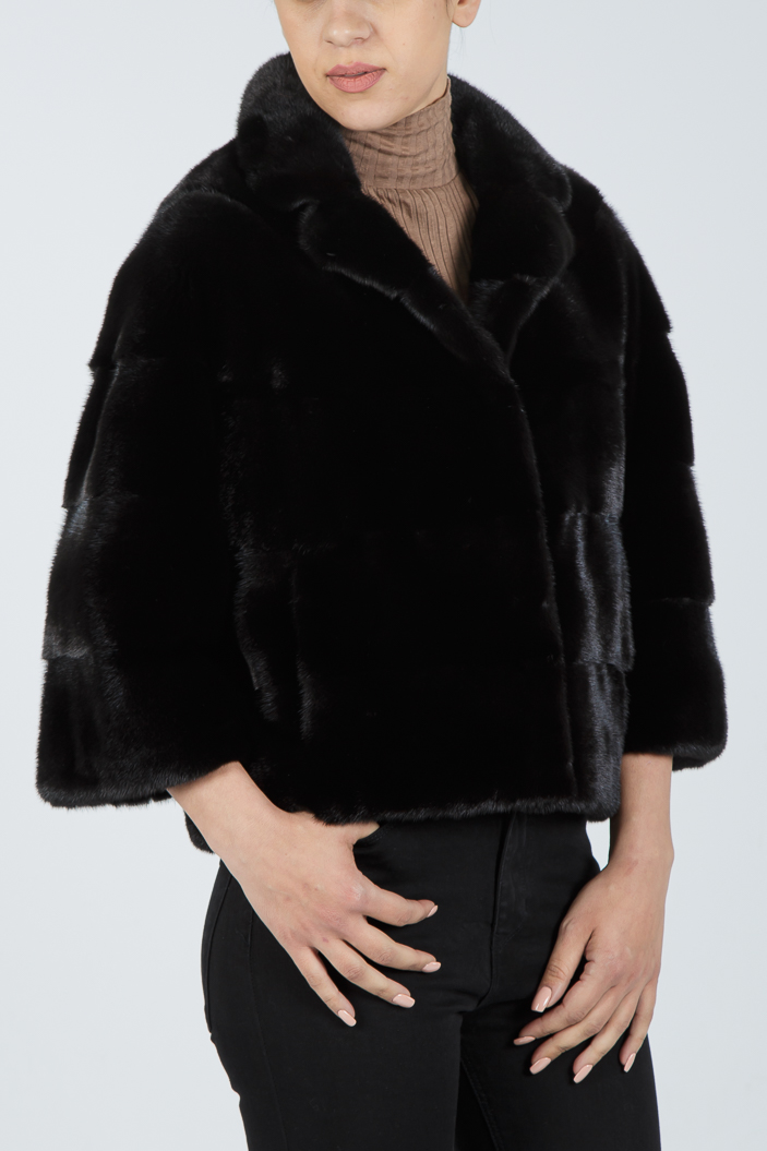 IT-36/A - Blackglama mink fur jacket with english collar