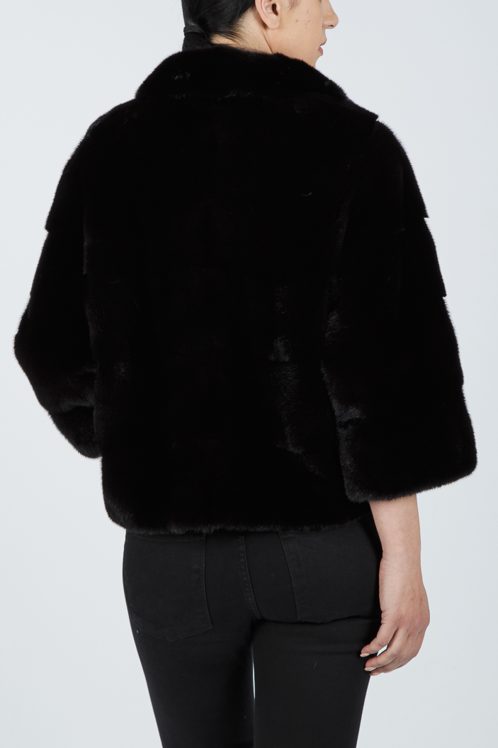 IT-36/A - Blackglama mink fur jacket with english collar