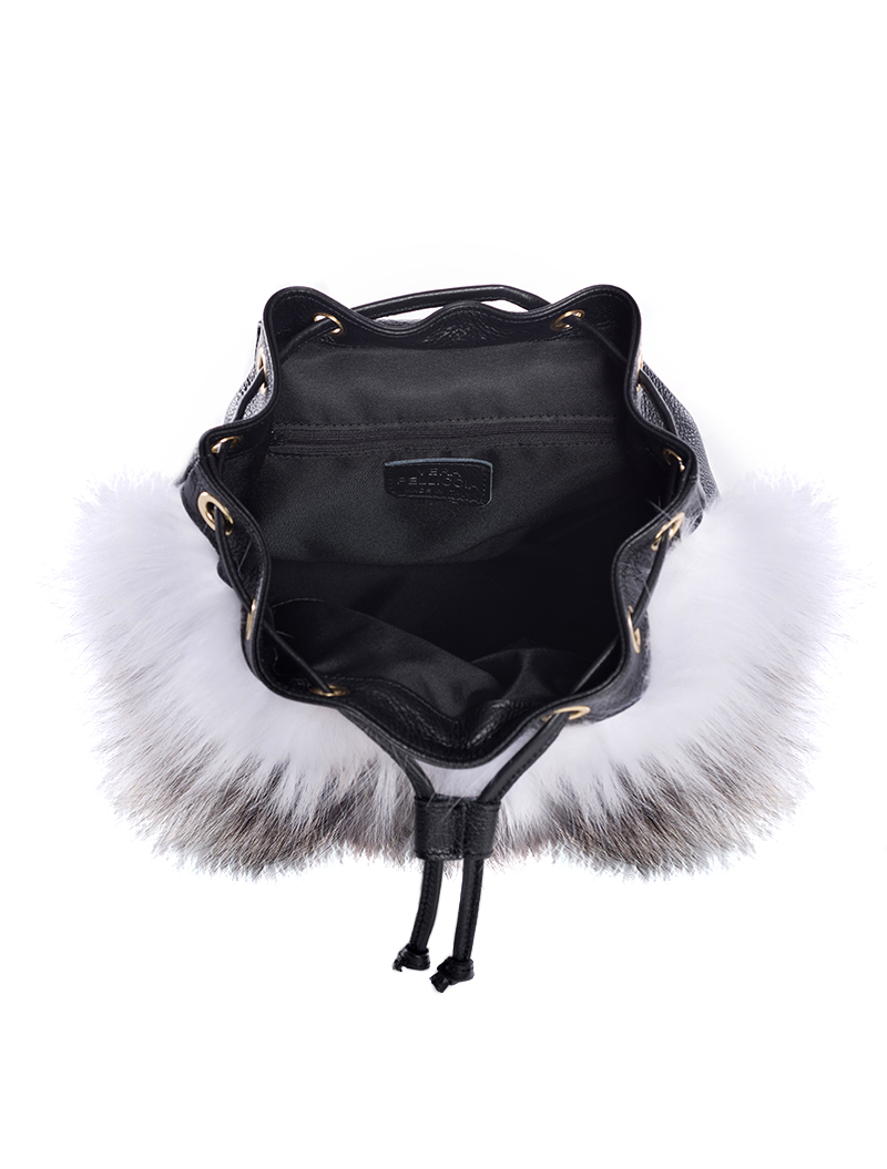 Backpack Arctic Marble Fox - 100% Genuine Fur