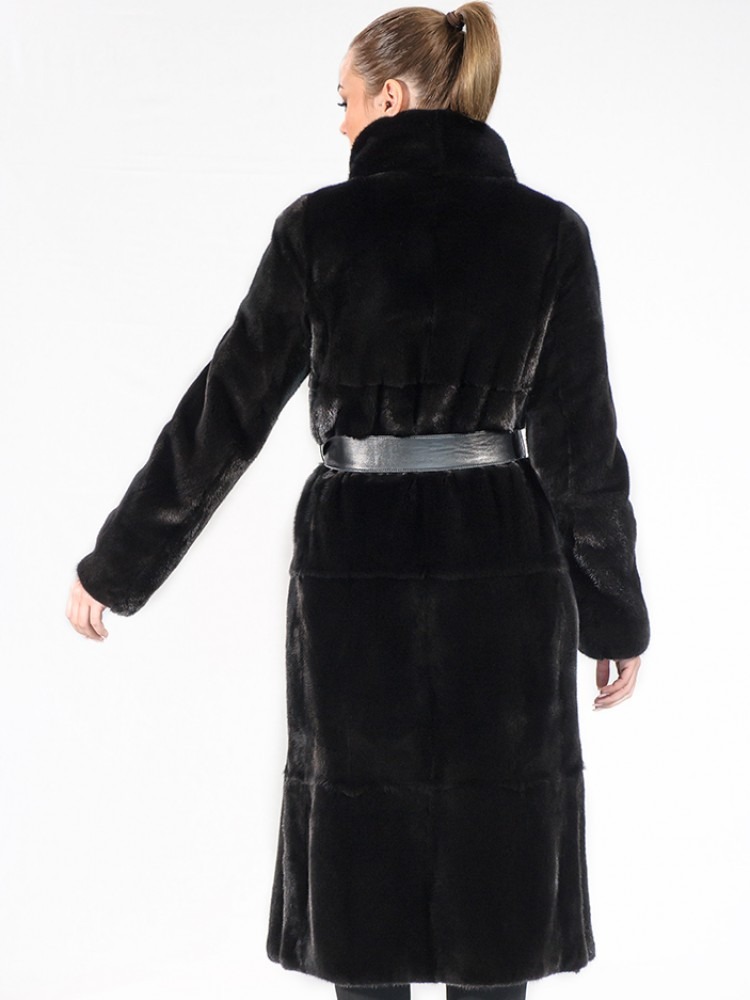 E-504/S - Blackglama mink fur coat with circular collar